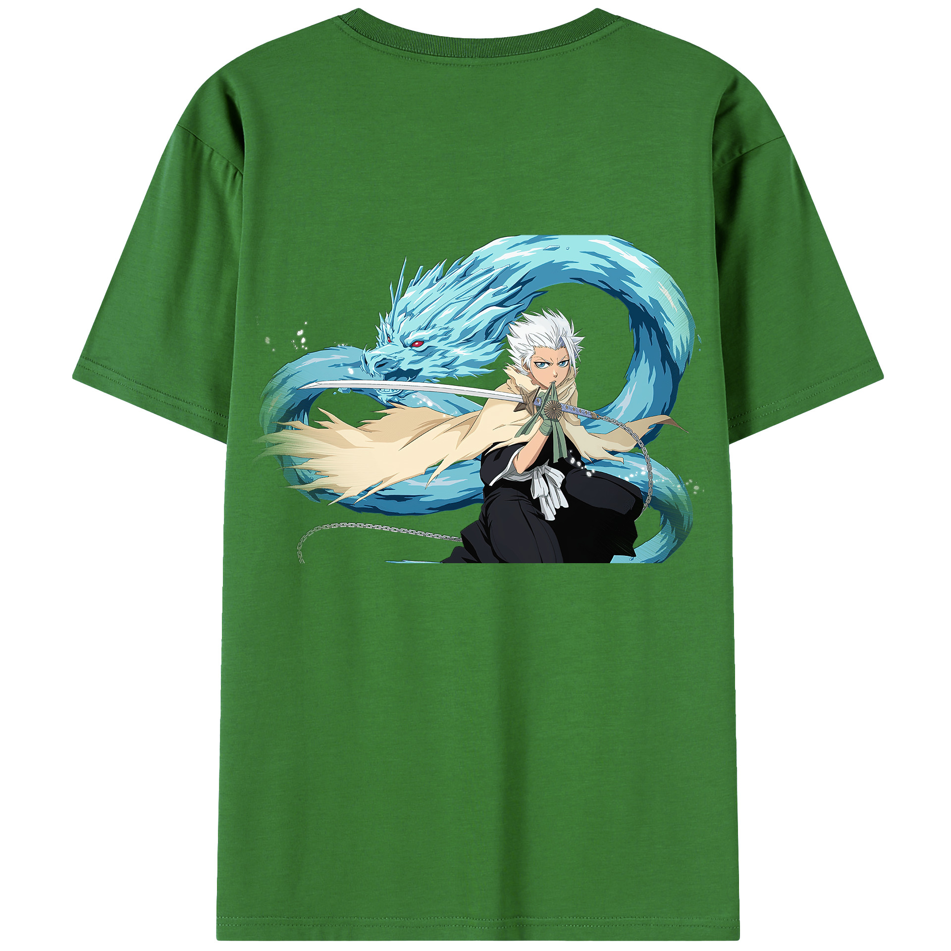 （画像用） ブリーチ 日番谷冬獅郎（ひつがや とうしろう） BLEACH Hitsugaya Toushirou レディース半袖Tシャツ(バックプリント)